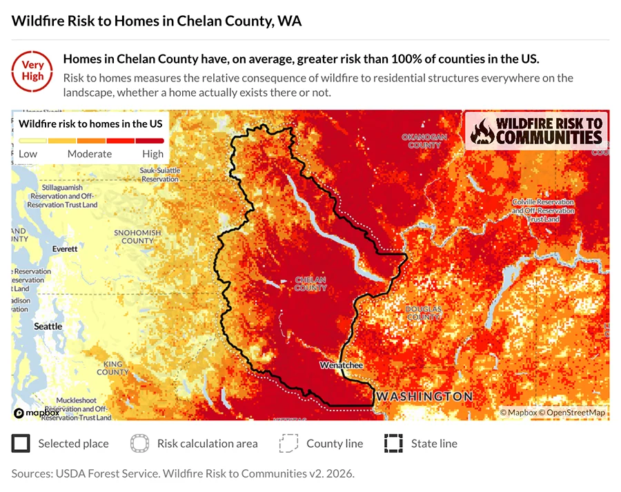 Wildfire Risk To Homes In ChelanCty